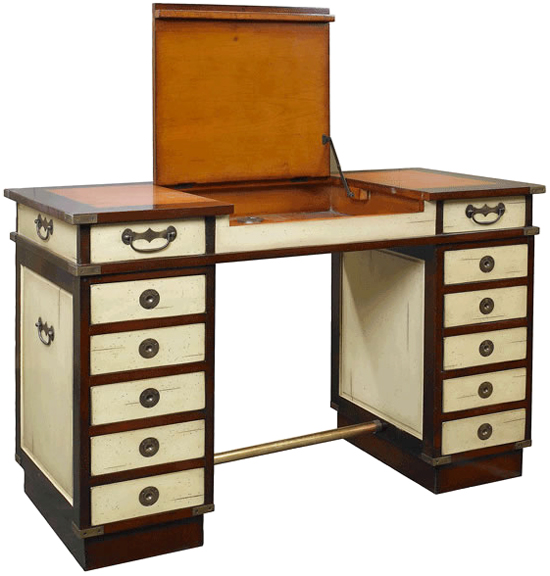 'Madras' Travel Desk - Ivory